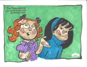 RON FERDINAND SKETCH/AUTOGRAPH 8.5 X 11 JSA CERTIFIED DENNIS THE MENACE ALICE
