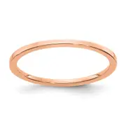 10K Rose Gold 1.2mm Flat Stackable Men's / Ladies Wedding Band Ring