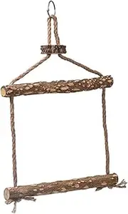 HOUDERCO Pet Parrot Hanging Swing Chewing Bird Cage Accessory for Birds Parakeets Cockatiels Bird Supply for Perching and Play
