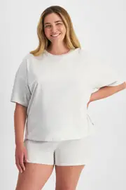 [Bonds] Bonds Women's Sleep Aussie Cotton Tee in Cloudy Marle Size: Medium M Cloudy Marle