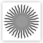 Sun #4 Stencil - Choose a Size - Laser-Cut Reusable Plastic