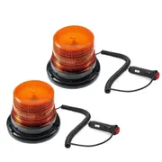 2PCS LED Beacon Warning Lights Magnetic Strobe Emergency Flashing Light Lamp 12V
