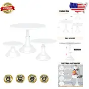 Versatile 3-Piece White Cake Stand Set for Elegant Dessert Presentations
