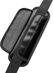 Universal Shoulder Strap Pads, Replacement Leather Shoulder Pad, Removable Air Cushion Pad for Bag, Backpack, Messenger, Camera, Gym, Laptop, Guitar Strap(Black)