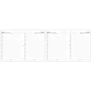 2x Filofax 5-Languages Name/Add/Contact/Email/Phone A4 Notepaper Insert Refill