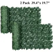 2 Pack Artificial Faux Ivy Leaf Privacy Fence Screen Decor Panels Garden Hedge