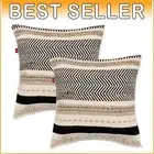 Soft Cotton 18"x18" Cushion Covers with Tufted Accents - Versatile for Any Room