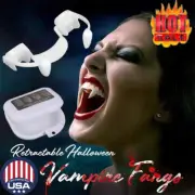 Halloween Vampire Scary Party Cosplay Fangs Retractable Teeth Dress Costume
