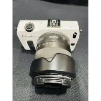 在飛比找Yahoo!奇摩拍賣優惠-佳能 Canon EOS M 類單眼 大全配 白色 八成五新