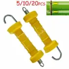 Yellow Electric Fence Gate Handle Heavy Duty Fencing Spring Handle Hook End