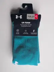 Under Armour U7711C1-Green Coral UA Team Over The Calf Socks Size 13.5K - 4.5