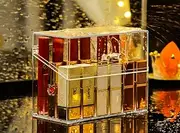 YAH dust proof Extra high Lipstick Holder Acrylic Lipstick Holder Organizer with cover Case Display Rack12 / 18 / 24 / 26 Slots compartment Stand Cosmetic Makeup Organizer Lipstick, Brushes, Clear, Bottles