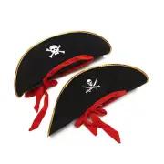 Halloween Pirate Hat Pirates of the Caribbean Captain Hat with Red String