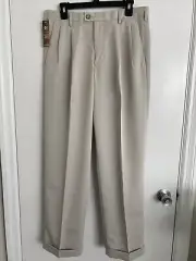 Dockers Men’s Pants Khaki 32x32 Pleated Premium Coit Relaxed No Wrinkles #809