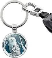 [Generic] Owl Keychain Charm - Bird Keychain Pendant Animal Ornament,Portable Car Key Chain Rings for Purse, Schoolbag, and Backpack Decoration