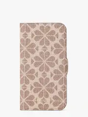 spade flower coated canvas iphone 12/12 pro magnetic wrap folio case
