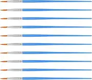 Paint Brush Set - 10 Nylon Hair Artist Paint Brush Set | Flat Head Watercolor Acrylic Brush | Watercolor Paint Brush Set | Detail Paint Brushes for Watercolor, Gouache, Acrylic Oil Painting