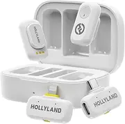Hollyland Lark A1 Combo Wireless Magnetic Microphone for iPhone/iPad/Android Phone, Mini Wireless Mic with 200m(650ft) Transmission, 3-Lv Noise Cancel, EQ&Reverb Adjust for YouTube TikTok Podcast Vlog