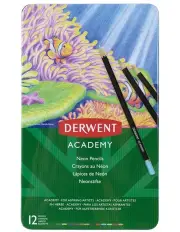 [Derwent] Academy Art and Craft Hexagonal 3.3mm Core Neon Colour Pencil Tin Set in Multi