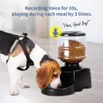 5.5L 自動寵物餵食器智能寵物餵食器定時狗貓食物分配器定時器可編程 1-3 餐 12 份控制錄音器用於狗貓小型中型寵物