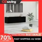 TV cabinet black engineered wood 100x30x30 cm storage drop-down doors 1482