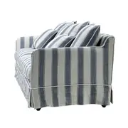 [Florabelle Living] Noosa 2 Seat Hamptons Sofa Sky Stripe Linen Blend