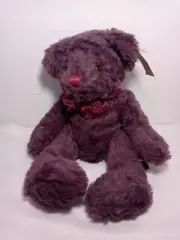 NWT Vintage Russ Berrie Bears from the Past Plush BEARBERRY Purple Teddy Bear