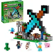 LEGO Minecraft The Sword Outpost 21244 Building Toy Set with a Skeleton, Creeper and More for Kids Aged 8+