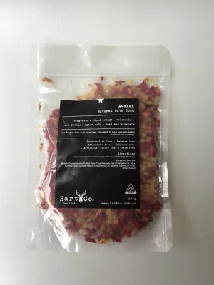 NIP Hart & Co Awaken Natural Bath Soak Citrus Rose Petals Dead Sea Body Gift NEW