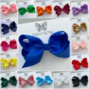 Girls Hair Clip Womens Bow Large 4" School Hair Accessories Big Ribbon Dance Bow