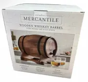 Mercantile Wooden Whiskey Barrel- NWT