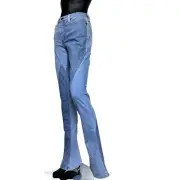 NWT D&G Flare Blue Jeans Patch Denim Pants Stretch 28/42 Italy Y2K