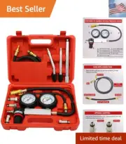 Cylinder Leak Down Tester Kit,Automotive Engine Pressure Gauges Compression T...