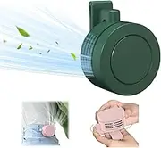 Portable Silent Mini Bladeless Electric Fan，Mini Waist Clip Fan on Shirt, 3 Speeds Hands-Free Small Whirlwind Bladeless Fan Neck Fans, Compact Personal Air Cooler for Outdoor Use (green)