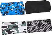 [MOBUTOFU] 4pcs Men Sports Sweatbands Comfortable Workout Headbands for Men Breathable Fitness Headbands Elastic for Basketball Football Running Hiking