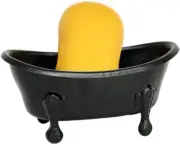 5.5" Black Clawfoot Bathtub Metal Tube Decortative Soap Dish Holder Shower Bar S