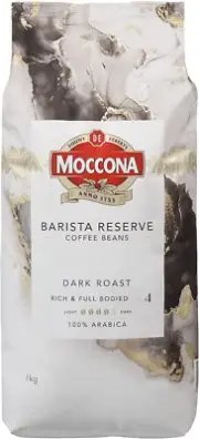 Moccona Barista Reserve Dark Roast Coffee Beans 1Kg