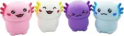 Squeeze Toy, Axolotl 4Pcs Adorable Vibrant Squeeze Toy Resilient Stress Toys Portable Anxiety for Kids, Adults, Axolotl Gifts, Random Color, Cute Face
