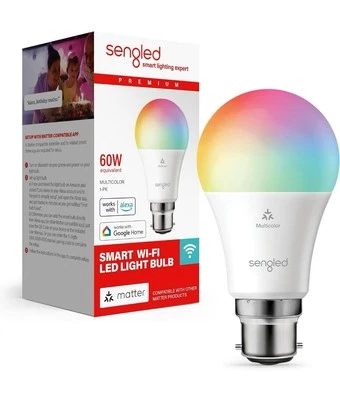 Sengled LED Smart Light Bulb (B22), Multicolour, Works with Alexa, 60 W