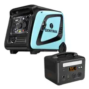Gentrax 4.2KW Max 3.5KW Rated Inverter Generator Portable Gasoline with VoltX 600W 307wh Power Station