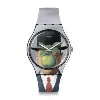 在飛比找momo購物網優惠-【SWATCH】藝術之旅系列 馬格利特-人子 原創系列 手錶