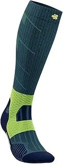 [BAUERFEIND] Trail Run Compression Socks Women's Sports Socks with Compression Stability in the Ankle 1 Pair, Midnight Teal, 43-46