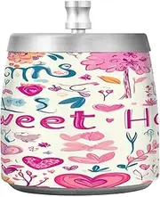 Stainless Steel Cigar Ashtray with Lid for Home Patio Restaurant Cute Floral Peach Hearts Happy Valentine's Day Portable Anti-skid Ash Tray Sets or Home Garden Decor