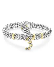 Lagos 18K Yellow Gold & Sterling Silver Rare Wonders Caviar Bead Snake Bracelet