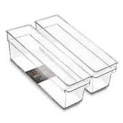 | Plastic Storage Bins, Small | THE HANDLER COLLECTION 2PK SMALL - 14 x 4 x 4