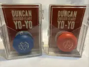 Duncan Super Tournament Yo-Yo w Original 1955 Trick Book in Case 2011 Red Blue 7