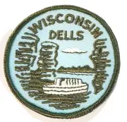Wisconsin Dells Stand Rock Travel Souvenir Embroidered Patch Badge Round