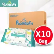 POOMSOFT Non Alcohol Baby Wet Wipes/Wet Tissue 80pcs/pack ( 30$ FOR 10 PACKS )