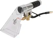 Extractor Hand Wand with Clear Head, Stainless Steel Carpet Extractor Wand for Steam Car Cleaner, 1.5 Inch Extractor Vacuum Hose Kit, Extractor Hand Tool for Furniture Auto Car Detailing