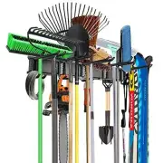 Wall Mount Tool Organizer, Mop and Broom Holder, Garage Storage Rack, Heavy